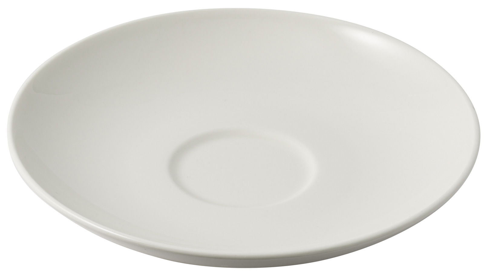 Villeroy & Boch Untertasse BASIC WHITE Weiße Kaffee-Untertasse aus Porzellan, Ansicht von oben
