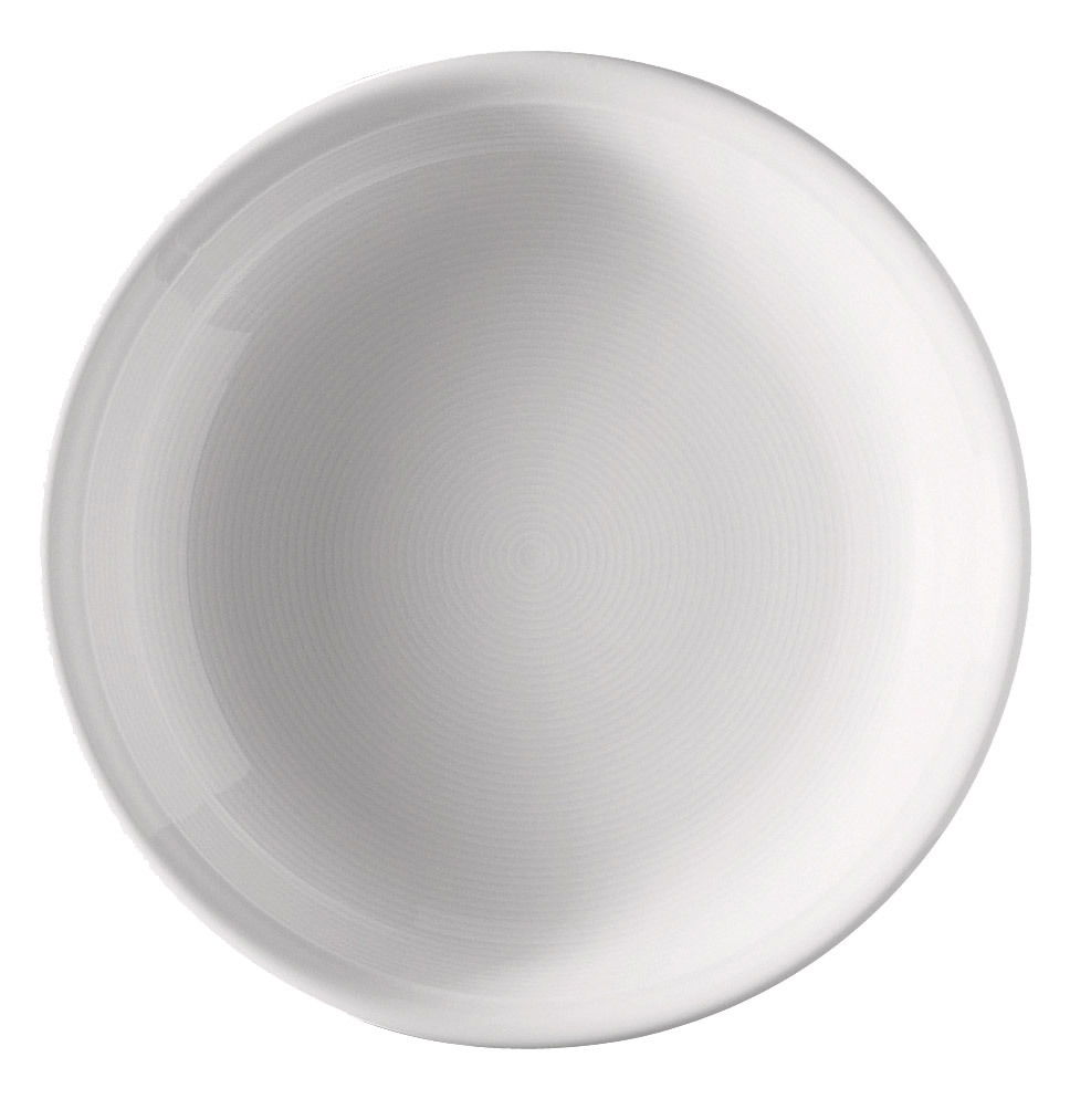 Weißer Suppenteller, 22 cm, Draufsicht