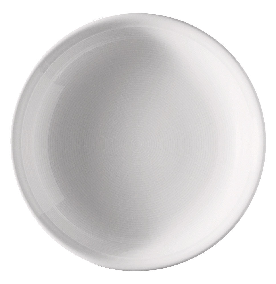 Weißer Suppenteller, 22 cm, Draufsicht