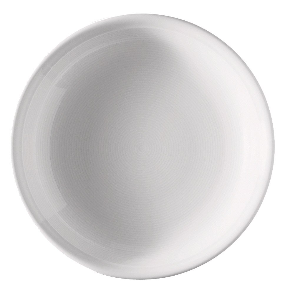 Weißer Suppenteller, 22 cm, Draufsicht