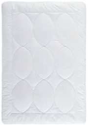 Ganzjahresbettdecke 155x220 cm in Draufsicht mit ovalem Steppmuster