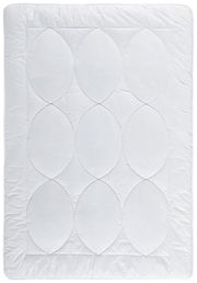 Ganzjahresbettdecke 155x220 cm in Draufsicht mit ovalem Steppmuster