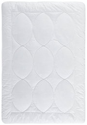 Ganzjahresbettdecke 155x220 cm in Draufsicht mit ovalem Steppmuster