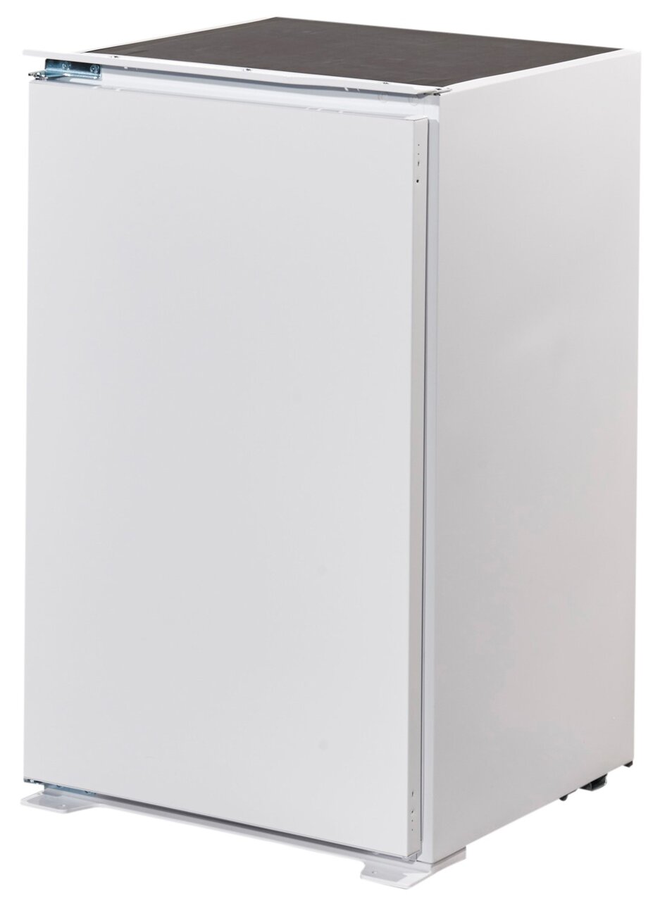 Weißer Küchenschrank aus der Perspektive von vorne links