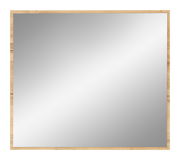 Quadratischer Spiegel mit Holzrahmen, Frontalansicht