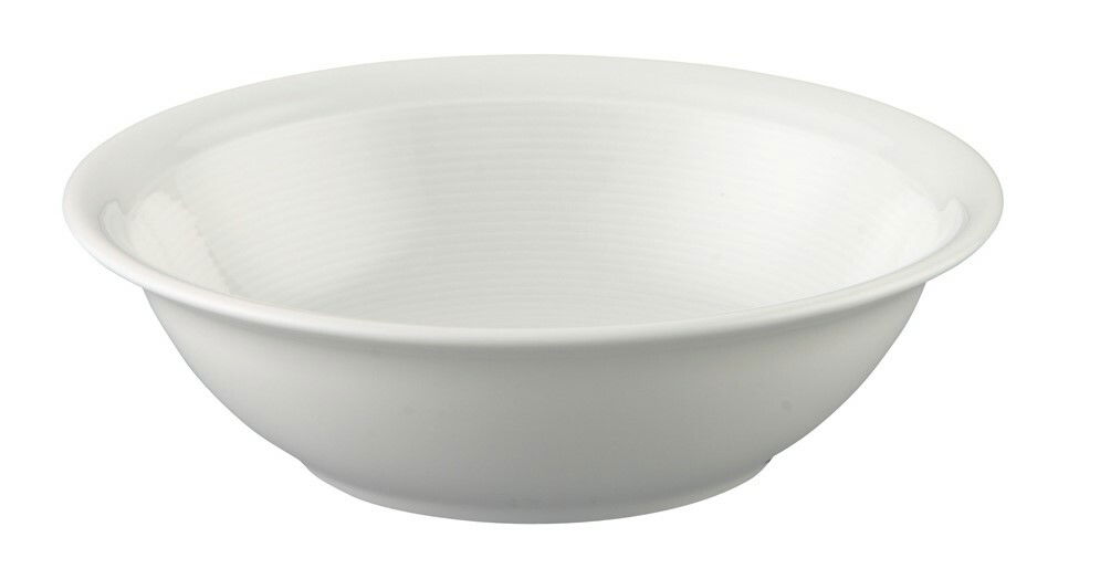 Thomas Bowl TREND WEISS Weiße Schüssel aus Porzellan, seitliche Perspektive