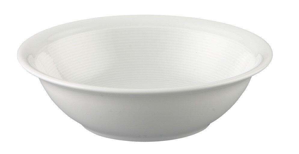 Thomas Bowl TREND WEISS Weiße Schüssel aus Porzellan, seitliche Perspektive