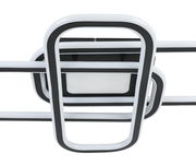 Moderne LED-Deckenleuchte mit geometrischem Design, Ansicht von unten