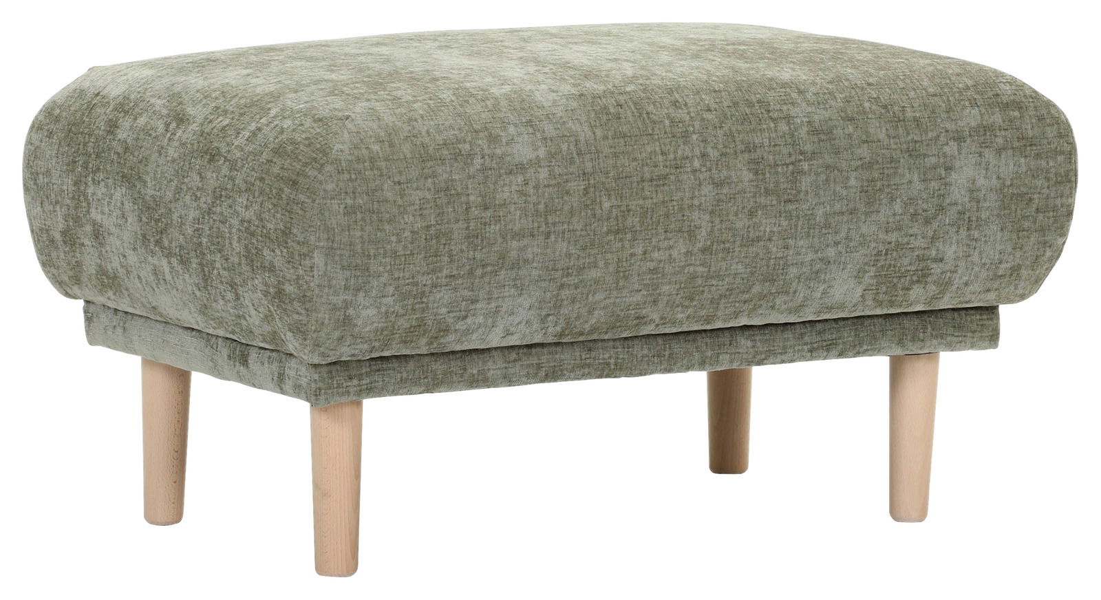 Z2 Hocker POWER Grüner Hocker mit Holzbeinen, seitliche Perspektive