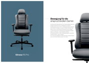 Vooraanzicht van een moderne gamingstoel, de Sitness RS Pro, met een ergonomisch ontwerp en verstelbare armleuningen.