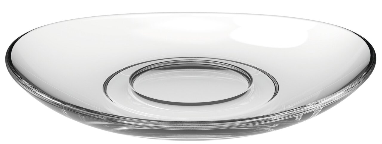 Leonardo Untertasse NAPOLI Glasuntertasse Napoli 14,3 cm, seitliche Perspektive