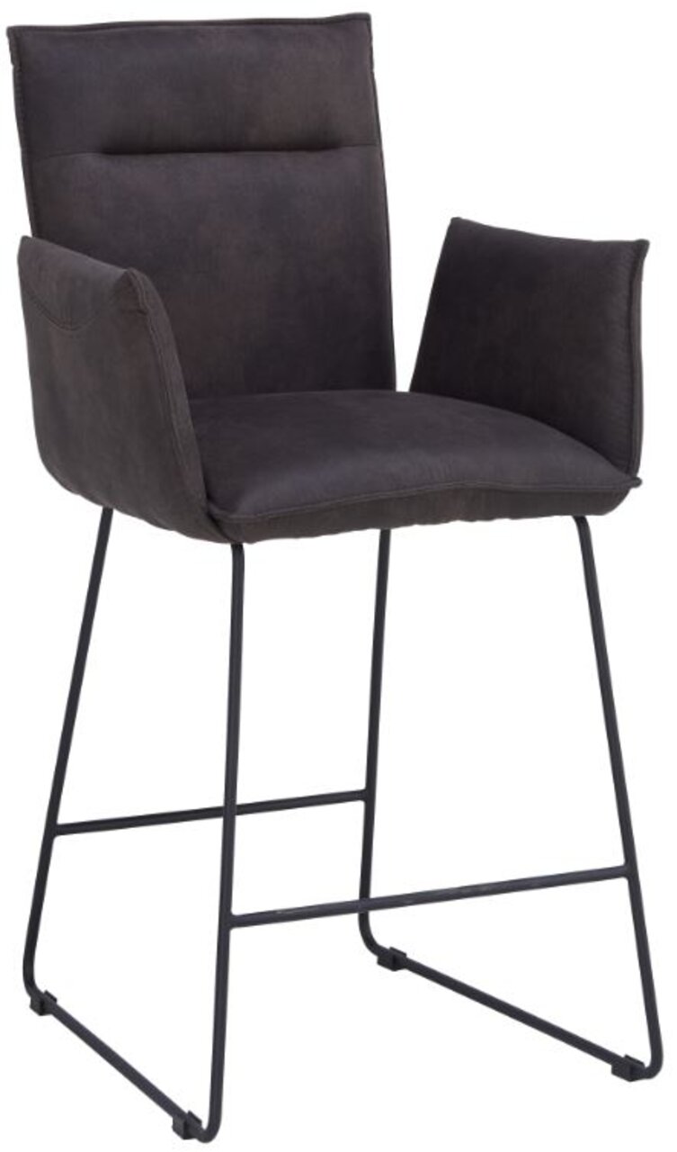 Valnatura Tresensessel SCALA Moderner Tresensessel Valnatura Serie SCALA in dunklem Stoffbezug mit Metallgestell, seitliche Perspektive