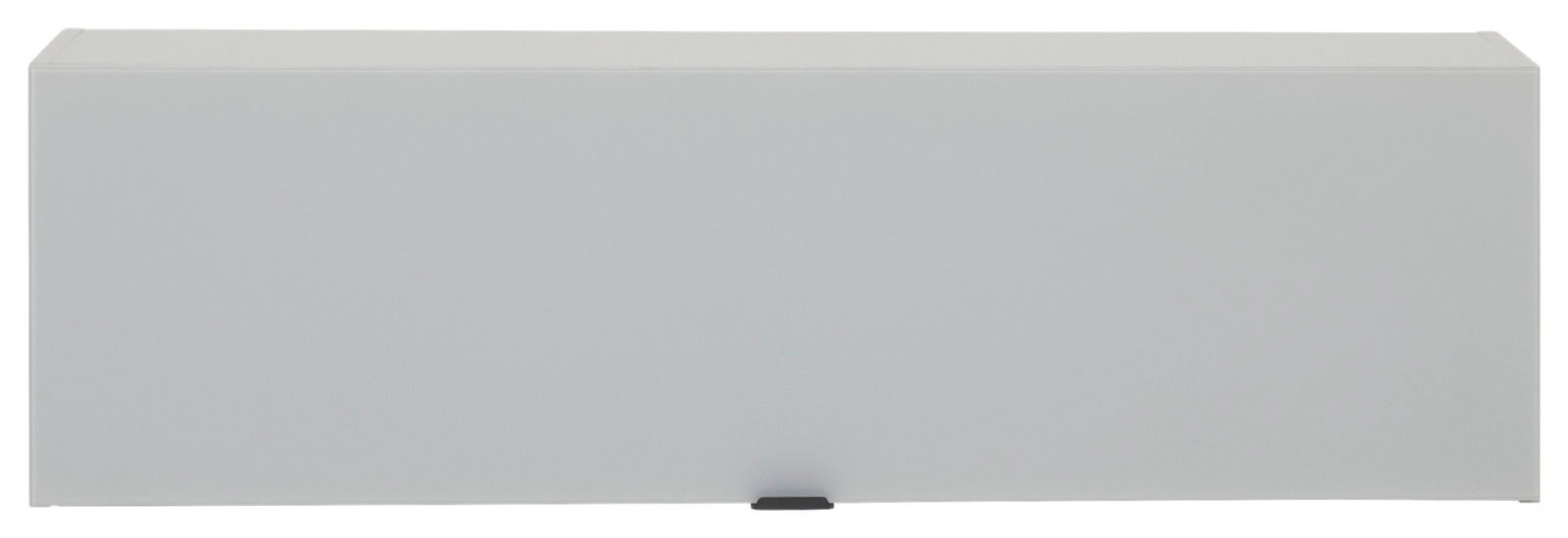Moderner Hängeschrank in grauer Farbe, frontale Ansicht