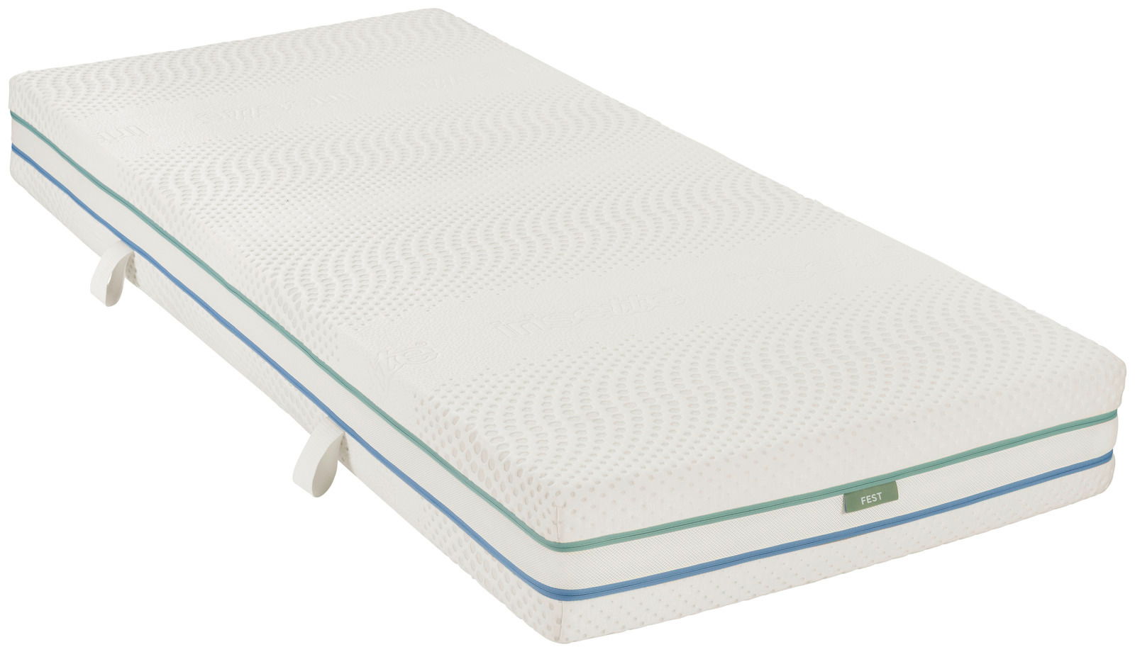 Matratze 80x200 cm in fester Ausführung, seitliche Perspektive