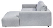 Seitenansicht einer grauen Longchairkombination Musterring LUCIA mit modernem Design und bequemer Polsterung.