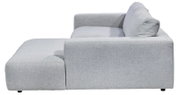 Zijaanzicht van een grijze longchair-set van Musterring LUCIA met een modern ontwerp en comfortabele bekleding.