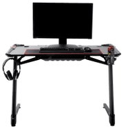 Gaming-Tisch mit Monitor, Tastatur und Maus, Frontalansicht