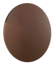 Ronde LED-buitenwandlamp in bruine kleur, vooraanzicht