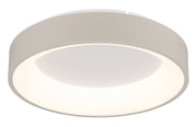 Runde LED-Deckenleuchte in seitlicher Perspektive mit schlichtem, modernem Design und gleichmäßiger Lichtverteilung.