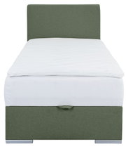 Boxbed 90 in groen, vooraanzicht