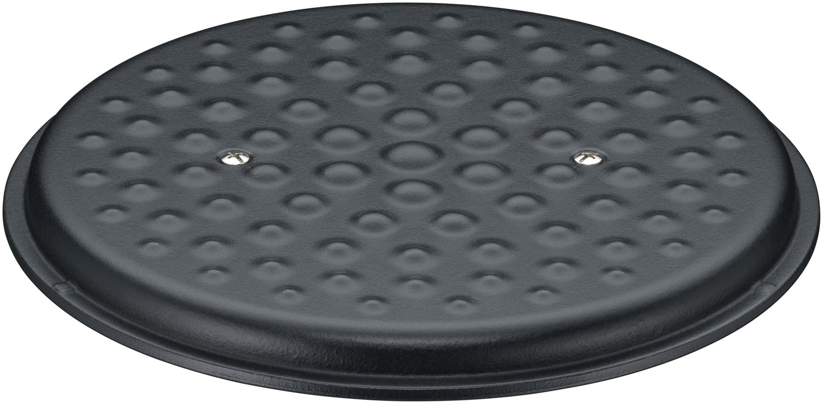 Deckel eines WMF Flavour Bräters, 24 cm, schwarz, mit Noppenstruktur, Draufsicht