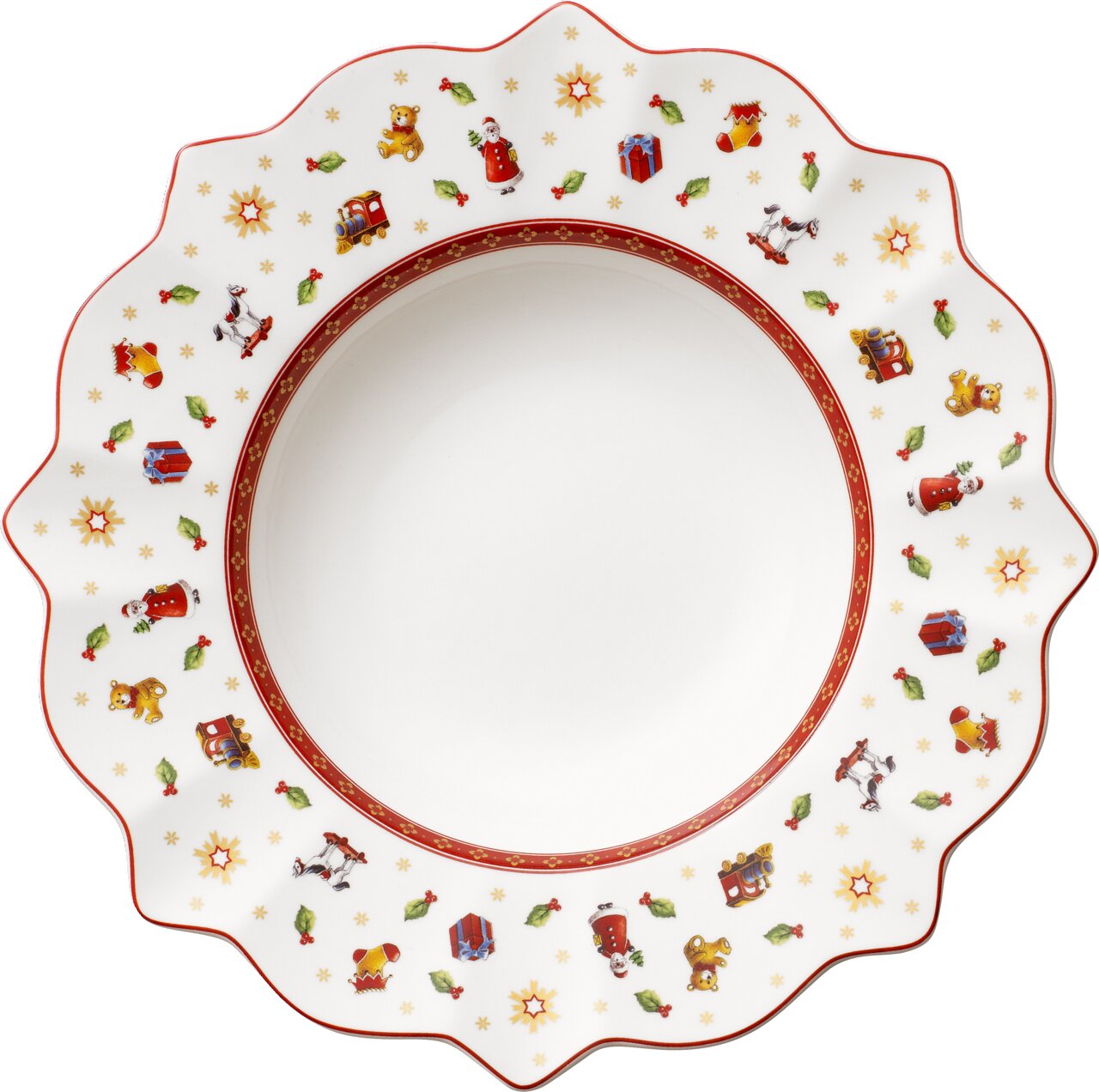 Villeroy & Boch Suppenteller TOY'S DELIGHT Suppenteller mit weihnachtlichen Motiven, von oben fotografiert
