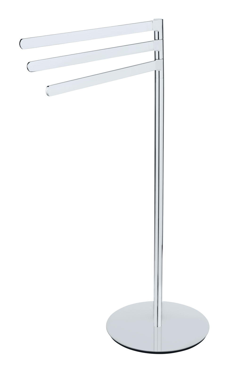 Wenko Handtuchständer POLVANO Moderner Handtuchständer Polvano aus Edelstahl mit drei schwenkbaren Armen, seitliche Perspektive