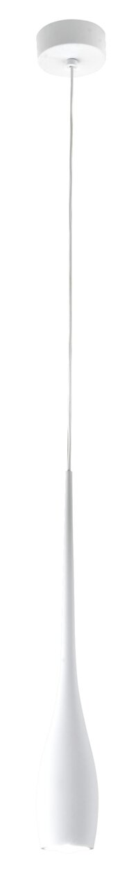Moderne weiße LED-Pendelleuchte COCO von Fabas Luce, seitliche Ansicht