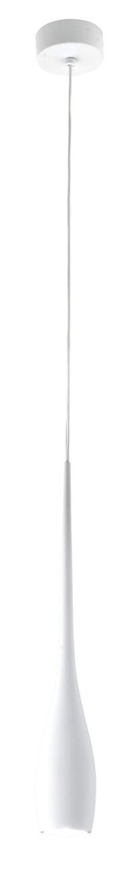 Moderne weiße LED-Pendelleuchte COCO von Fabas Luce, seitliche Ansicht