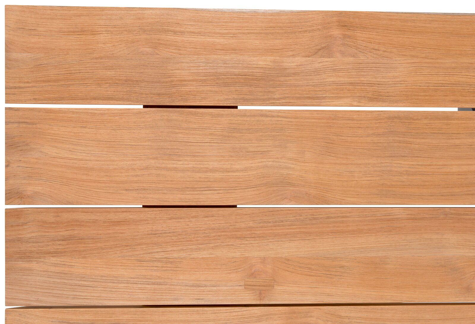 Nahaufnahme von horizontalen Holzlatten mit warmer, natürlicher Maserung, Draufsicht von oben