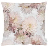 Kissenhülle mit zartem Blumenmuster in Pastelltönen, Vorderansicht