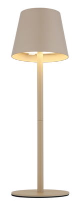 Akku-Tischleuchte VANNIE 3 in Beige, seitliche Perspektive