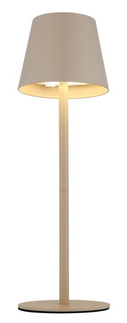 Akku-Tischleuchte VANNIE 3 in Beige, seitliche Perspektive