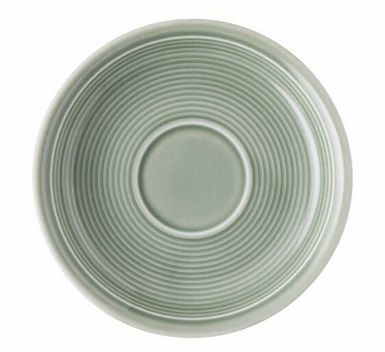 Espresso-Untertasse in Moosgrün, Draufsicht