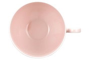 Obenansicht einer rosa Milchkaffeetasse mit Henkel, Seltmann Weiden AMINA, 0,35 l