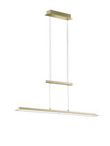 Moderne Pendelleuchte Tenso TW in goldener Farbe, seitliche Perspektive