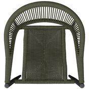 Stapelsessel aus geflochtenem Material, Ansicht von oben