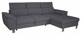 Graues Ecksofa mit Ottomane, Vorderansicht