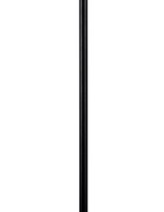 Schwarze LED-Gartenleuchte aus Metall, seitliche Perspektive