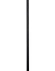 Schwarze LED-Gartenleuchte aus Metall, seitliche Perspektive