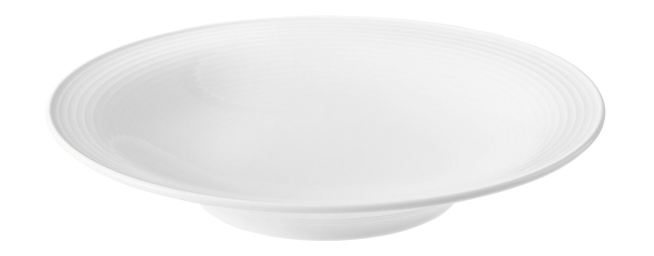 Weißer Suppenteller Beat von Seltmann Weiden, 22,5 cm, seitliche Perspektive