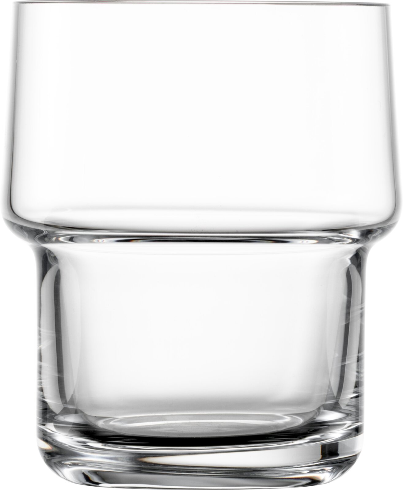 SCHOTT ZWIESEL Whiskyglas CLICK Transparant drinkglas met dikke bodem en licht taps toelopende vorm, gefotografeerd van voren op witte achtergrond