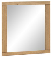 Spiegel mit Holzrahmen, seitliche Perspektive