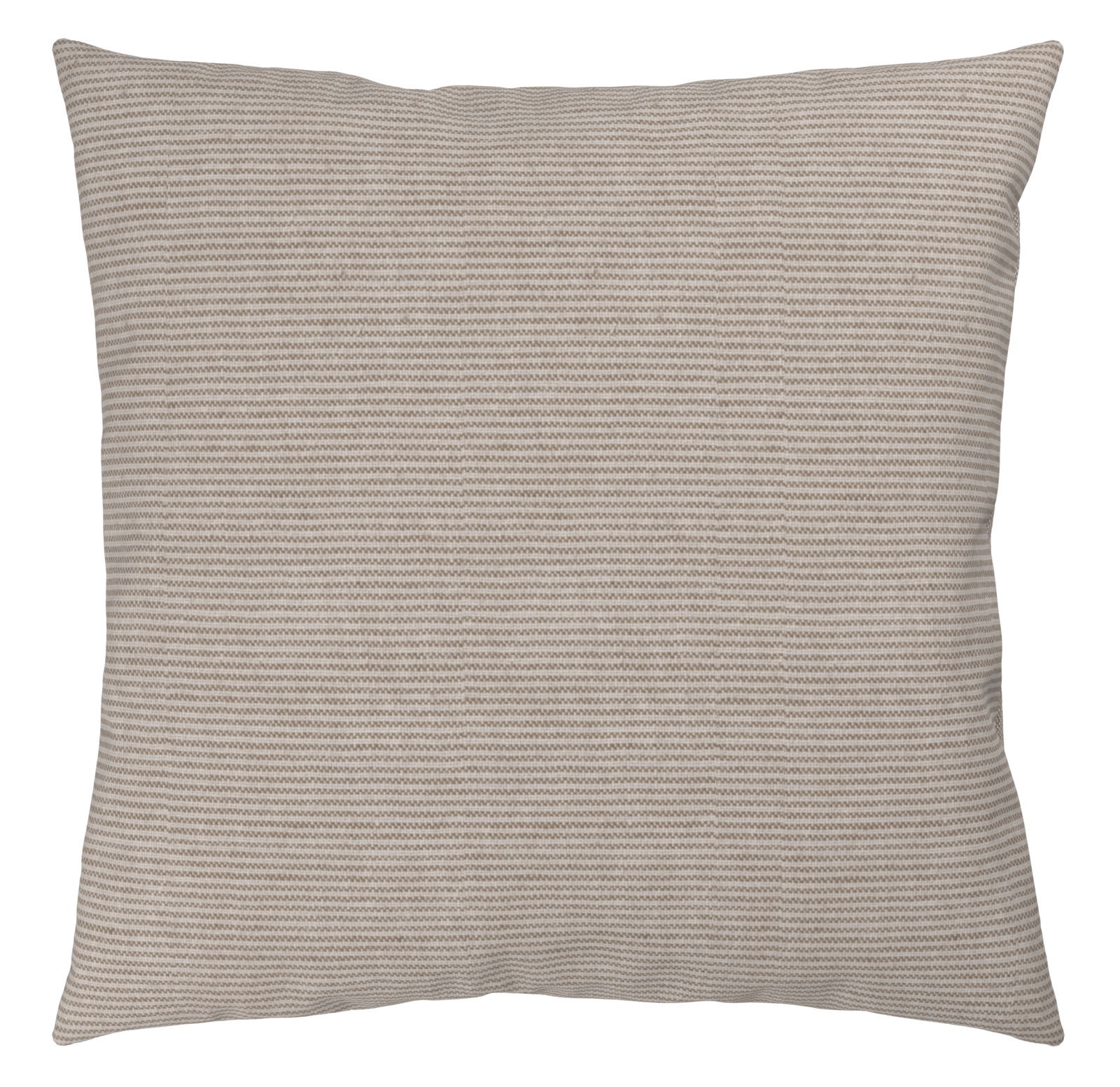 Beige Kissenbezug mit feinem Streifenmuster, Vorderansicht