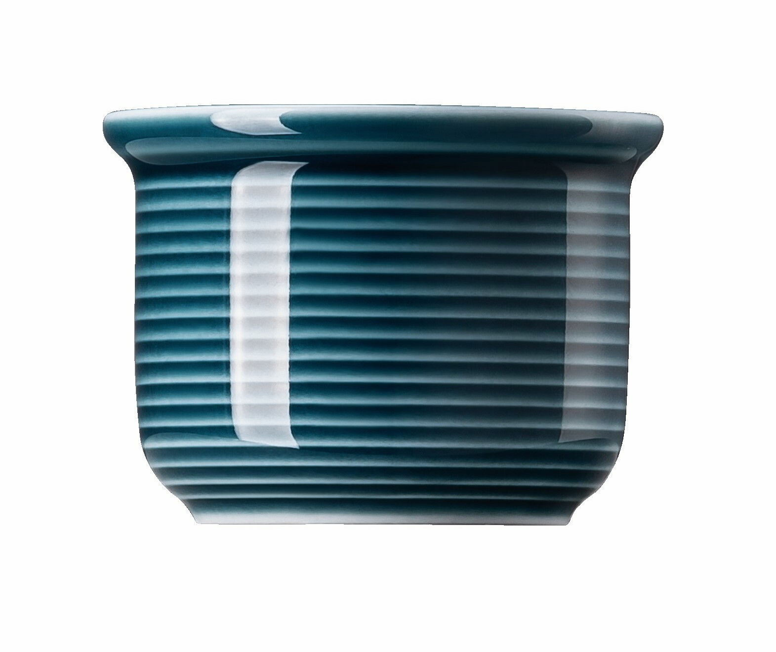 Thomas Eierbecher Trend Colour Eierbecher in Nachtblau mit geriffeltem Design, Seitenansicht