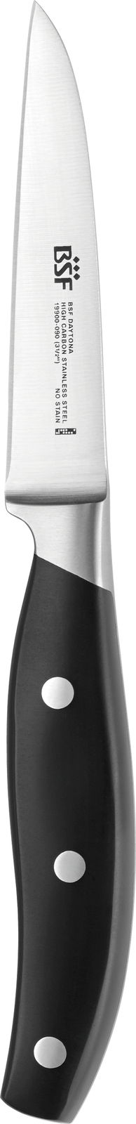 BSF Gemüsemesser DAYTONA Gemüsemesser mit schwarzem Griff und silberner Klinge, seitliche Ansicht