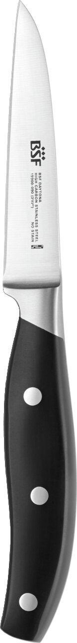 BSF Gemüsemesser DAYTONA Gemüsemesser mit schwarzem Griff und silberner Klinge, seitliche Ansicht