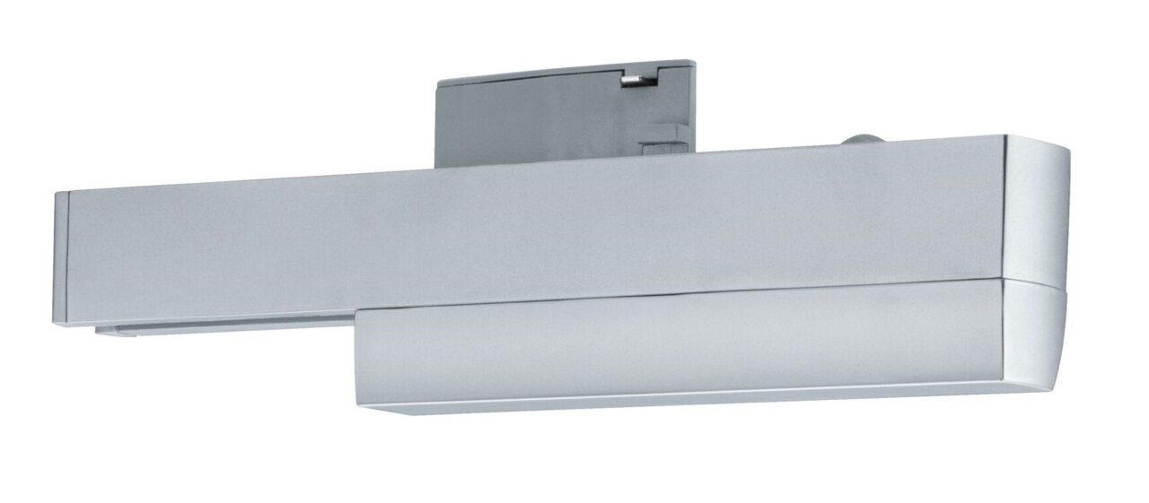 Silberner SingleAdapter Zigbee URAIL von PAULMANN in seitlicher Perspektive