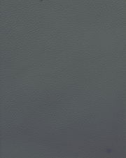 Nahaufnahme einer dunkelgrauen, strukturierten Lederoberfläche, von oben betrachtet.