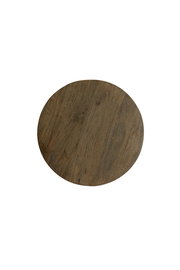 Runde Tischplatte aus Holz in Draufsicht